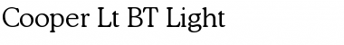 Cooper Lt BT Light Font