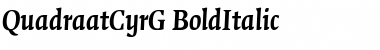 QuadraatCyrG Bold Italic