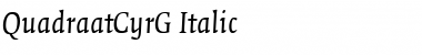 QuadraatCyrG Italic