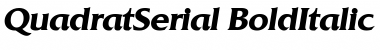 QuadratSerial BoldItalic Font