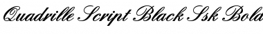 Quadrille Script Black Ssk Bold Font