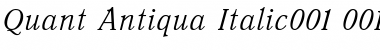 Quant Antiqua Italic Font