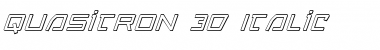 Quasitron 3D Italic Font