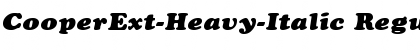 CooperExt-Heavy-Italic Font