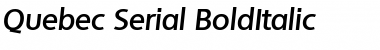 Quebec-Serial BoldItalic Font