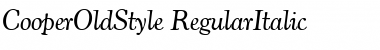 CooperOldStyle RegularItalic Font