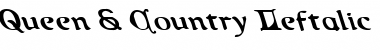 Queen & Country Leftalic Italic Font