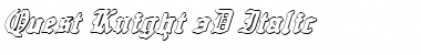 Quest Knight 3D Italic Italic Font