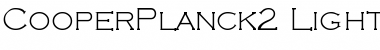 CooperPlanck2 LightSH Font