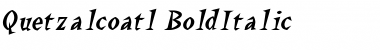Quetzalcoatl BoldItalic Font
