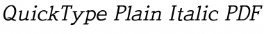 QuickType Plain Italic