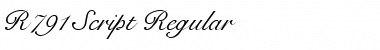 R791-Script Regular Font