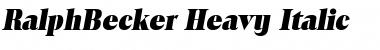 RalphBecker-Heavy Font