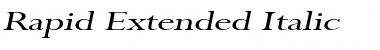 Rapid Extended Italic Font