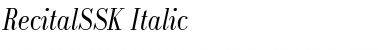 RecitalSSK Italic Font