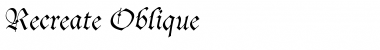 Recreate Oblique Font
