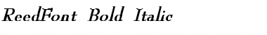 ReedFont bold italic Bold Italic Font