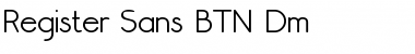 Register Sans BTN Dm Regular Font