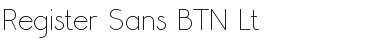 Register Sans BTN Lt Regular Font