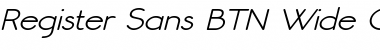 Register Sans BTN Wide Oblique Font
