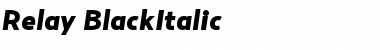 Relay-BlackItalic Regular Font