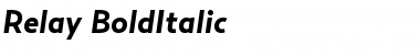 Relay-BoldItalic Regular Font