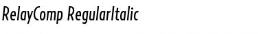 RelayComp-RegularItalic Regular Font
