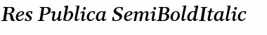 Res Publica SemiBoldItalic Font