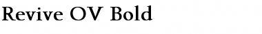 Revive OV bold Bold Font