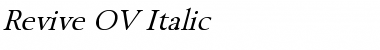 Revive OV italic Italic Font
