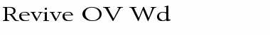 Revive OV Wd Regular Font