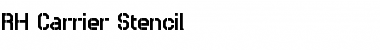 RH Carrier Stencil Regular Font