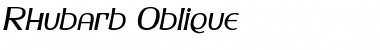 Rhubarb Oblique Font