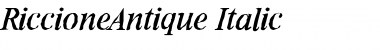 RiccioneAntique Italic Font