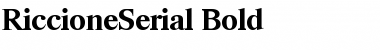 RiccioneSerial Bold Font