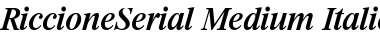 RiccioneSerial-Medium Font
