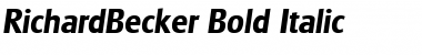 RichardBecker Bold Italic Font