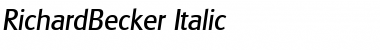 RichardBecker Italic Font