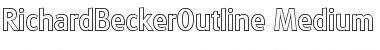 RichardBeckerOutline-Medium Regular Font