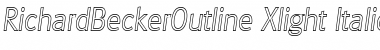 RichardBeckerOutline-Xlight Italic Font