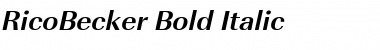 RicoBecker Bold Italic