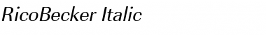 RicoBecker Italic