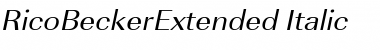 RicoBeckerExtended Font