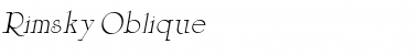Rimsky Oblique Font