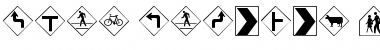 Download Road Warning Sign Font
