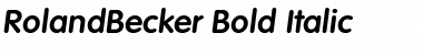 RolandBecker Bold Italic