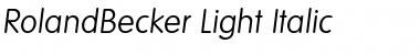 RolandBecker-Light Font