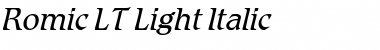 Romic LT Light Font