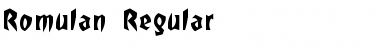 Romulan Regular Font
