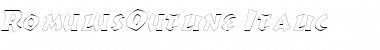 RomulusOutline Italic Font